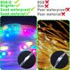 WS2812B RGB LED Fairy String Lights Smart IC Addressable Dreamcolor Strip with APP Remote Control for DIY Garden Party Christmas Decor