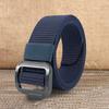 Men Belt Weave Nylon Alloy Button Elastic Adjustable Comfortable Decoration Solid Color Male Army Outdoor Military Belt for Travel