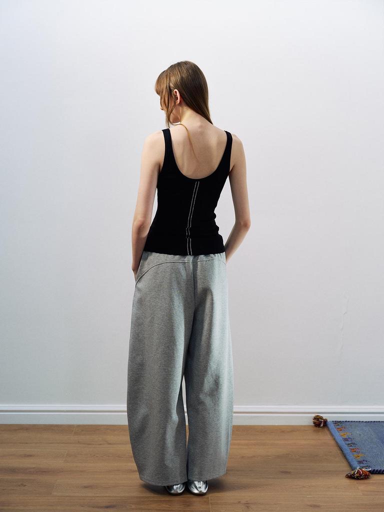 Spring Casual Tencel Linen Rib Knit Tank Top - Women’s Versatile Solid Color
