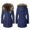 New Women's Warm Cotton Jacket With Fur Collar Hooded Parka For Winter