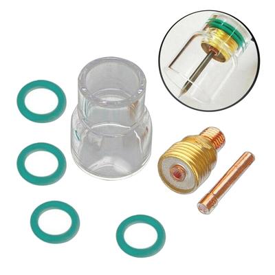 7PCS Torche de soudage TIG Pour Kit de Tasse en Verre #12 à Lentille à Gaz Stubby pour WP-17 WP-18 WP-26
