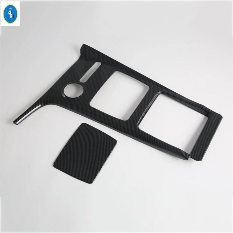 Carbon Fiber Look Stalls Gear Shift Box Frame Cover Trim Fit For GEELY GALAXY E5 / EX5 2024 2025 ABS Accessories