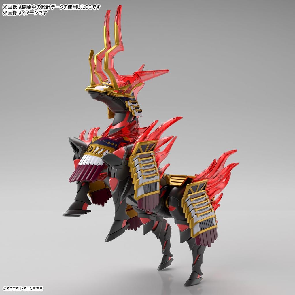 BANDAI SPIRITS SDW HEROES Nobunaga's War Horse, Color-Coded Plastic Model