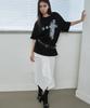 Lense Oversized Logo Graphic Tee Black