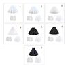 2/3pcs Hoop Skirt Petticoat for Women Underskirt for Wedding Dress Ball-Gown Girls Crinoline-Slips White/Black