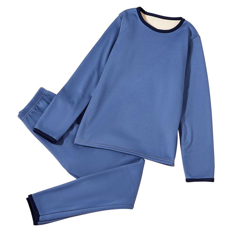 LangSha Kids' Thickened Plush Thermal Underwear Set