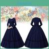 Vestido da Guerra Civil Vitoriana Para Mulheres Com Tecido de Poliéster Figurinos Retro de Palco