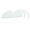 Bathroom Glass Corner Shelf Sturdy Structure Deformation Proof Space Saving Wall Mounted Glass Shower Shelf for Home