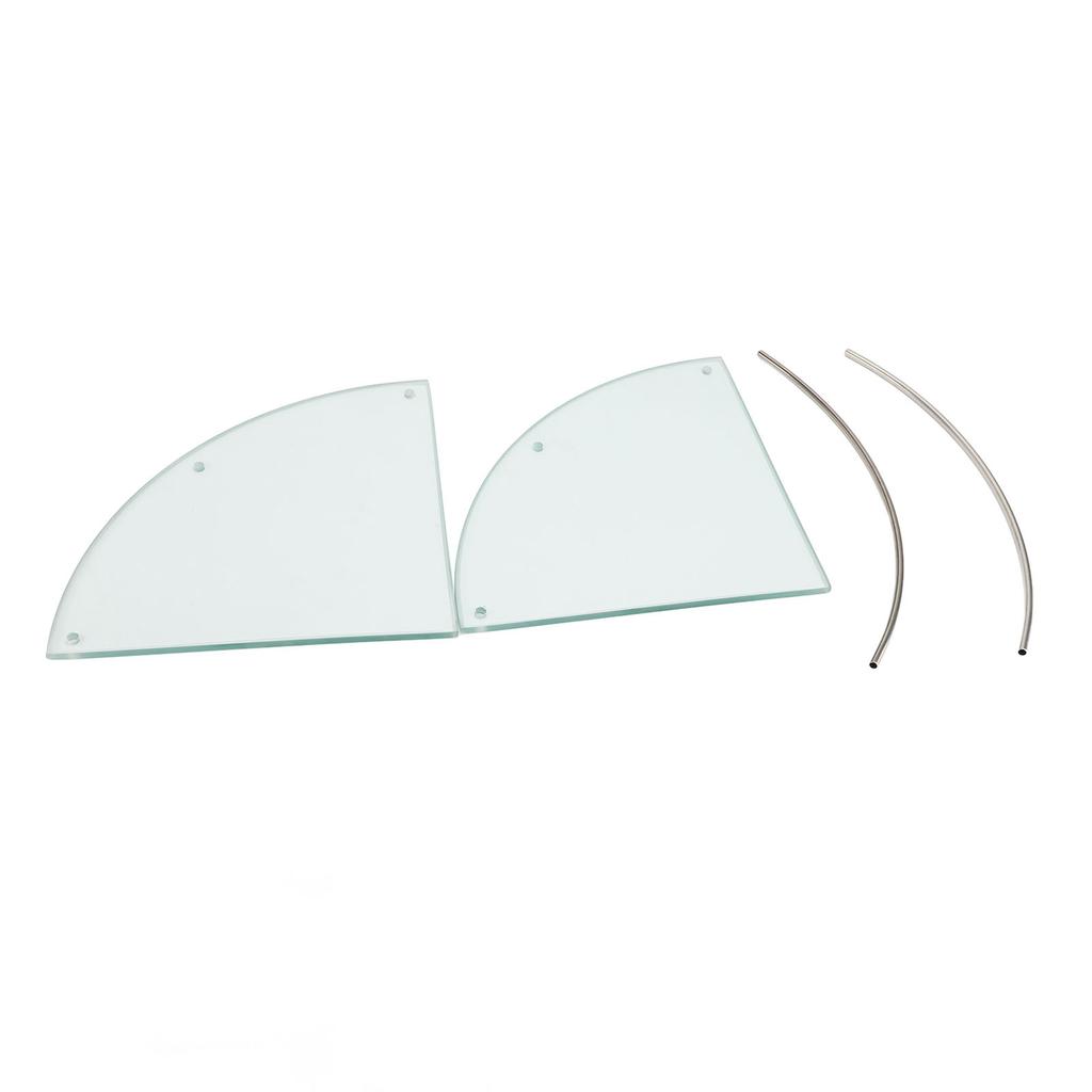 Bathroom Glass Corner Shelf Sturdy Structure Deformation Proof Space Saving Wall Mounted Glass Shower Shelf for Home