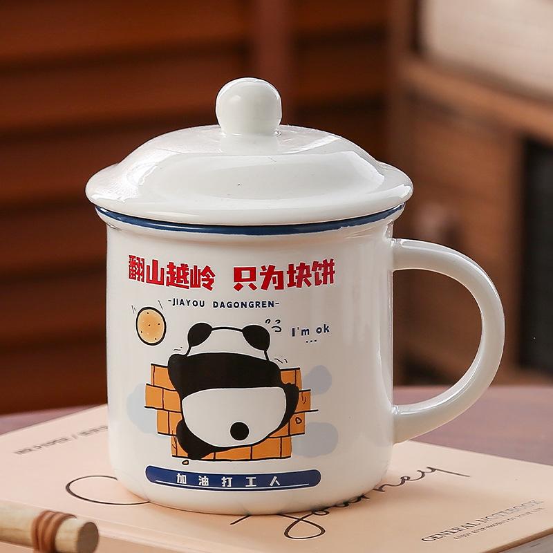 Fun Cartoon Ceramic Tea, Small Coffee Cup, Afternoon Tea for Office Workers, Breakfast Milk Cup