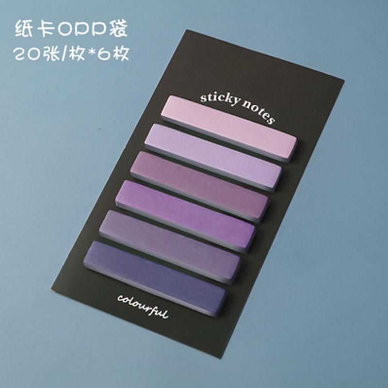 1Pcs Creative Color Index Strip Sticker Notes Memo Pad Stationery Tearable Sticky Office Decor School Supplies Student Kids Gift