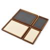 HeMu Solid Wood Microfiber Velvet Cloth Mostly Used for Inner Oblique Empty Tray Viewing Pallet Jewelry Display Storage Tray