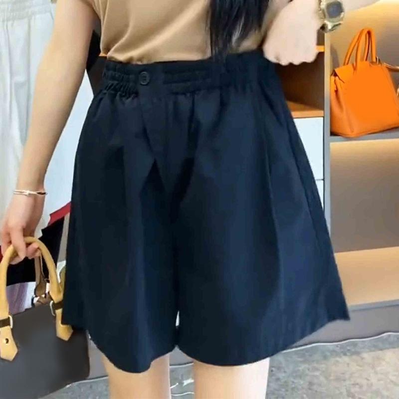 

ZANZEA Women Summer Elastic Waist Solid Color Casual Shorts L темно-синий