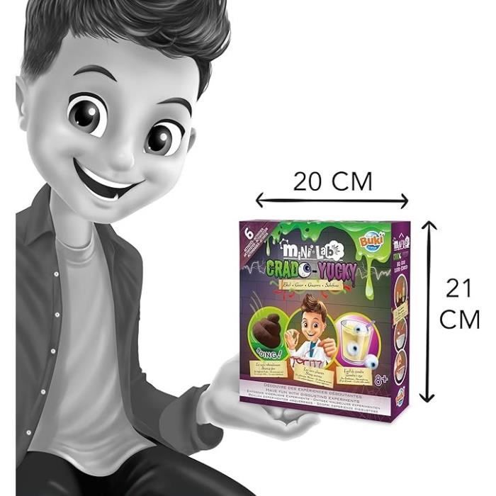 Jouet Éducatif - Buki - Mini Labo Crado Buki - Vers Gluants - Yeux Dégoulinants - Crotte Rebondissante