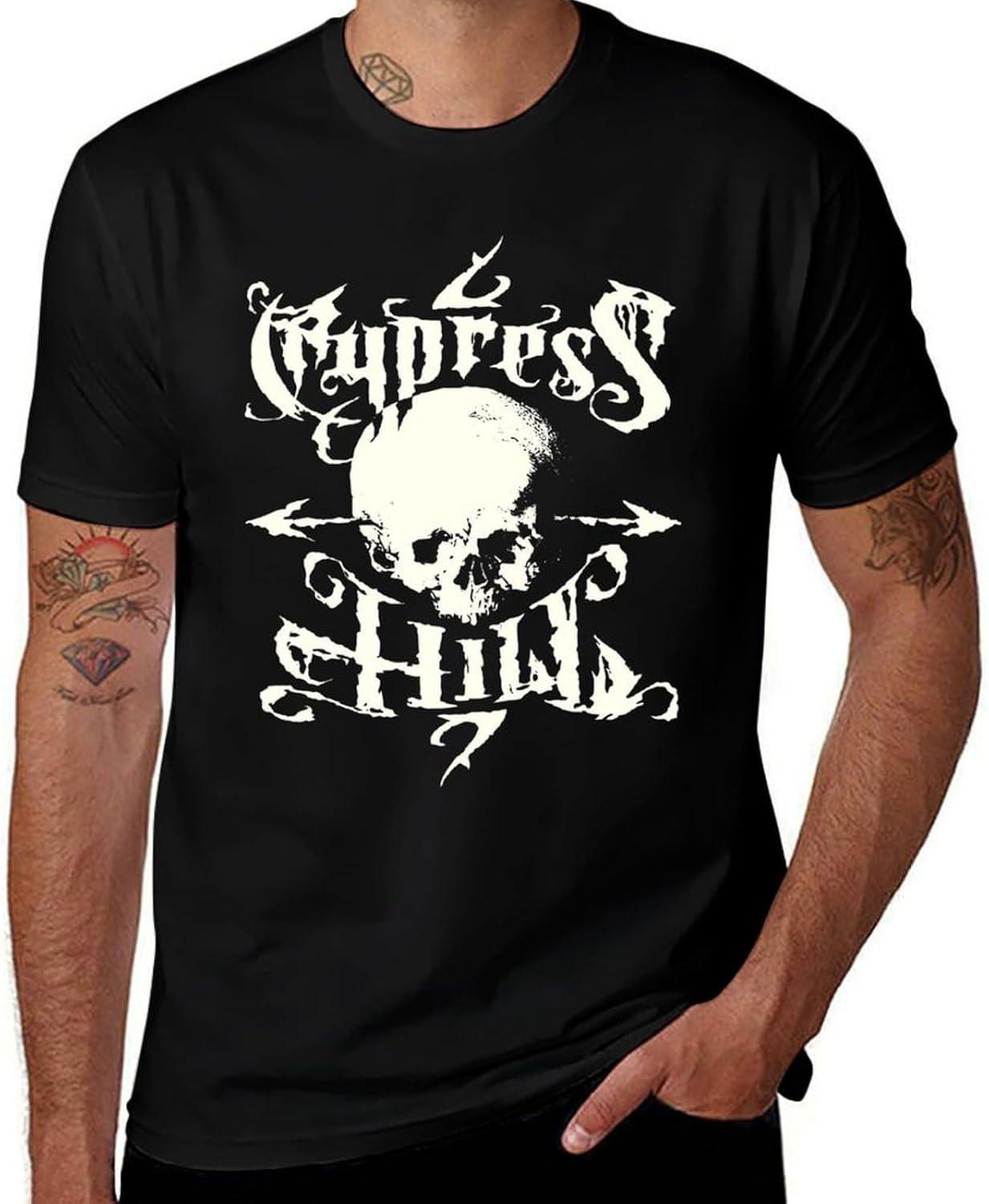 MAZHALAI Mens T-Shirts Cypress Hill Cotton Short Sleeve Crew Neck T Shirt S