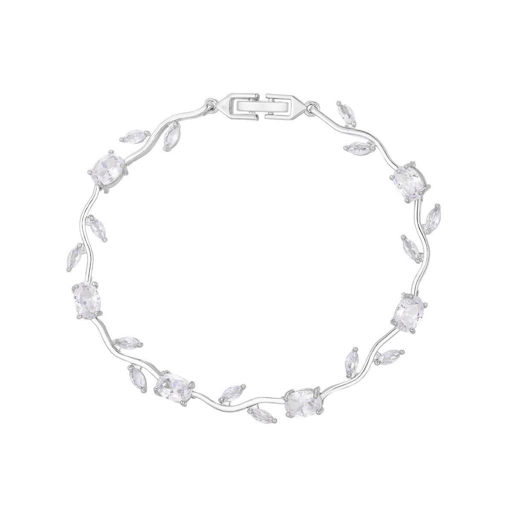 Elegante Bracciale Tulipano in Rame e Zirconia per Donna - Versatile e Raffinato Design con Diamanti Colorati