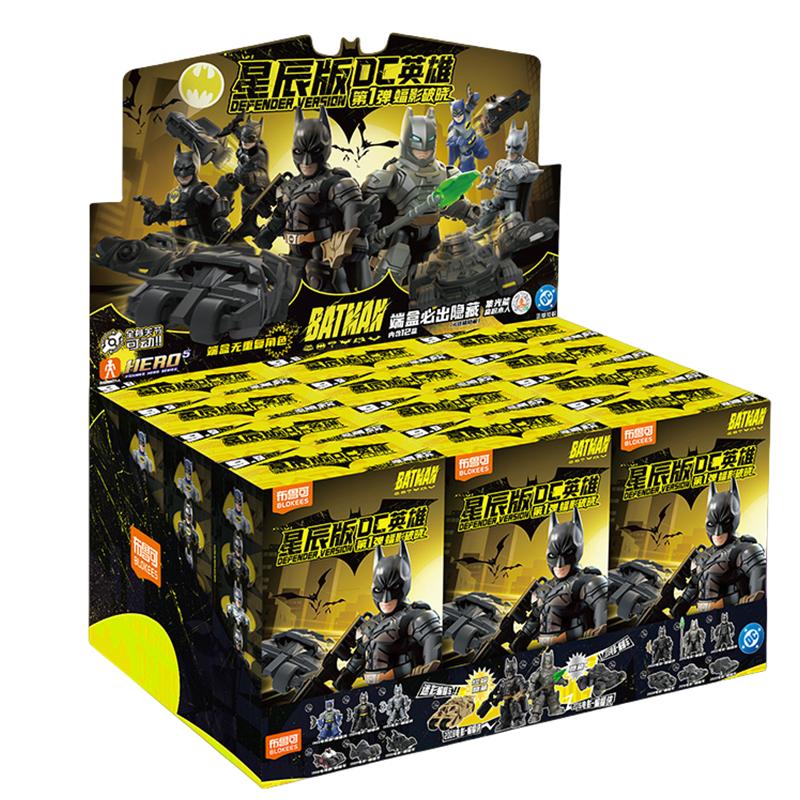 Blokees Dc Batman Bruce Thomas Wayne Justice League Batmobile Armored Batman Anime Figure Model Building Block Toys Kids Gifts