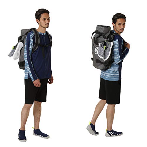 REEF TOURER Marine Shoes, Aqua Shoes, Water Shoes, Boots, Unisex, Black, Size 27cm, with Storage Bag, RA0107