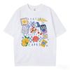 Capri Italia Maglietta Grafica Retro Divertente Camicia Vacanza Frutti di Mare Manica Corta Girocollo Top Casual Donna Magliette Grafiche