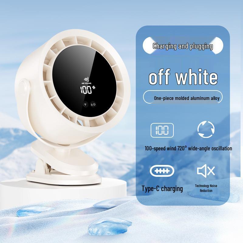 

USB Desktop Clamp Fan - High Power Mini Bedside Fan with Rechargeable Battery Rechargeable & Plug-in, Battery Life 7-13h