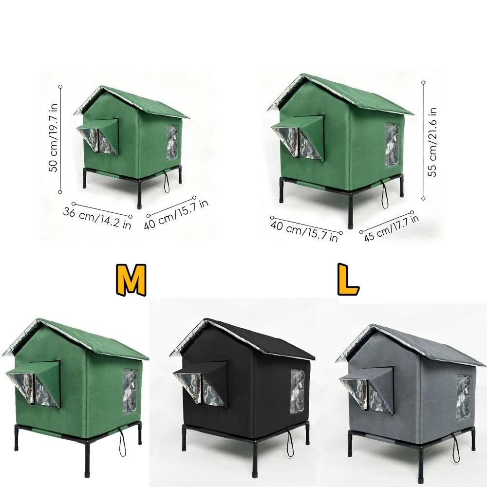 Folding Outdoor Cat Tent Warm Insulated Cat House Dog Sleeping Bed Pet Condos  All Seasons