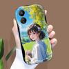 Cute Cartoon Pattern Cream Texture Casing Wavy Edge Soft Silicone Cover Phone Case for Xiaomi Redmi