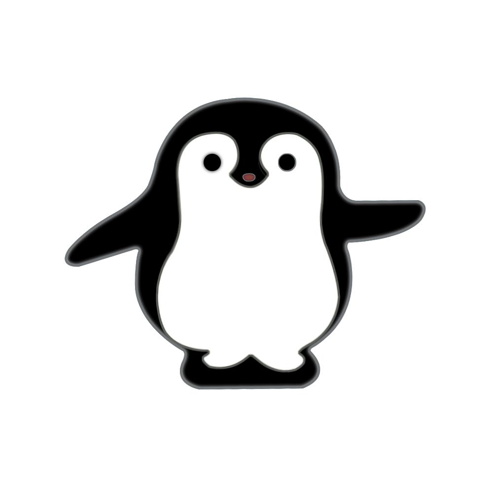 

Cute Big and Small Penguins Ename Brooch Cartoon Animals Custom Pins Black and White Backpack Lapel Badge Jewelry Gifts for Kids