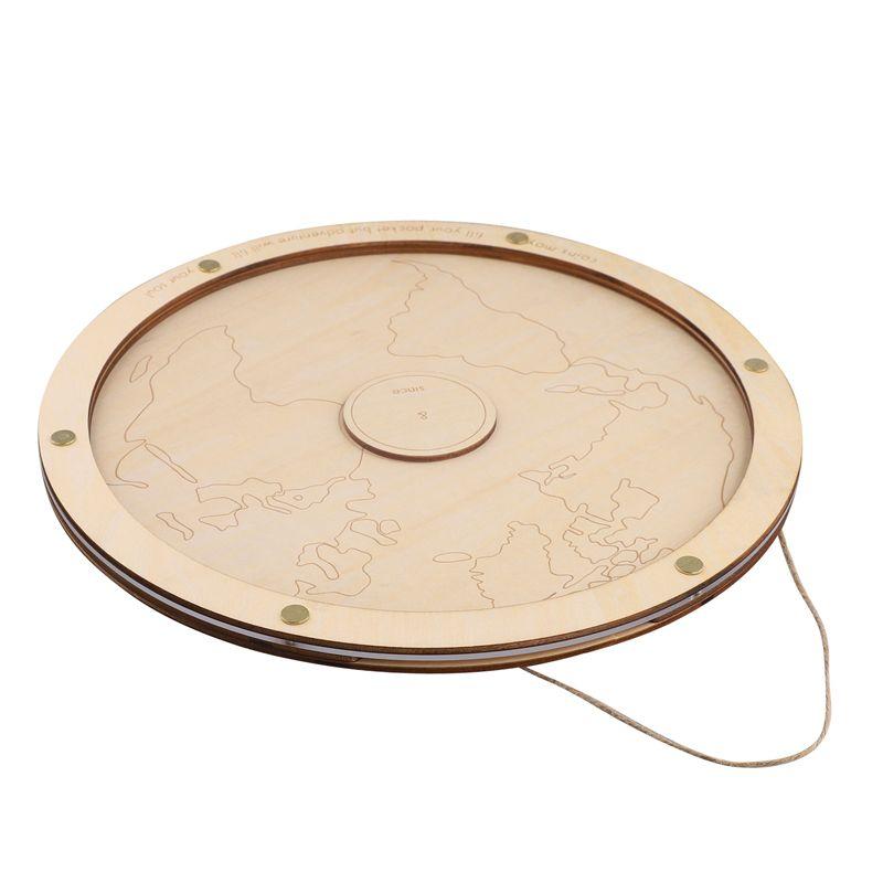 

M-Modern-Personalized Coin Box Travel Gift Discs For Playing With Coins Sliding Downwards Transparent Disc Money Box