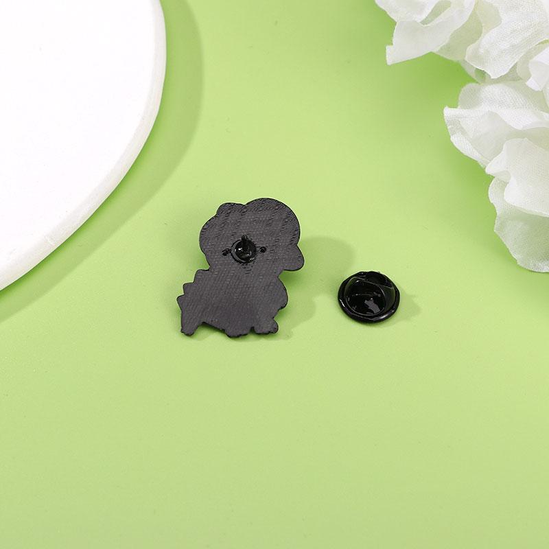 4 Styles Cartoon Dome Hat Dinosaur Design Enamel Brooches Cuite Animal Gentleman Pins For Backpack Bag Hat Jewelry Decoration