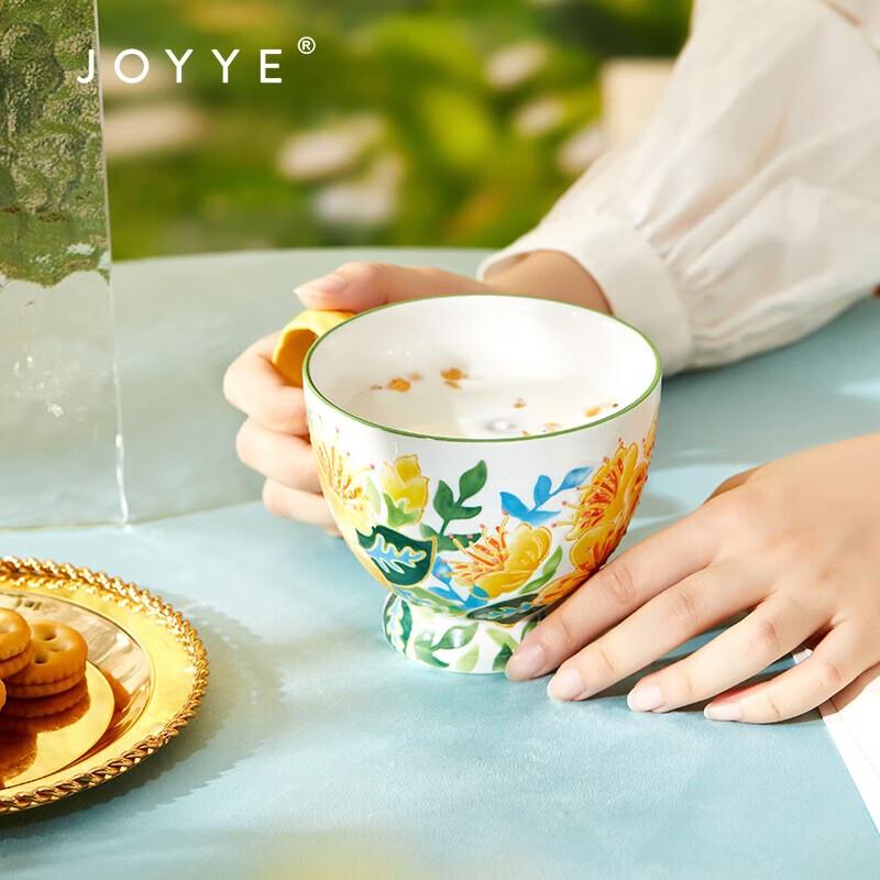 JOYYE Hand-painted Ceramic Floral Mug
