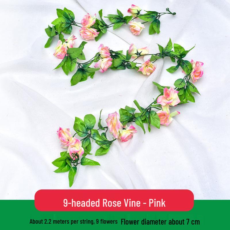 

Artificial Rose Flower Vine for Indoor Ceiling, Wedding Arch, and Decoration