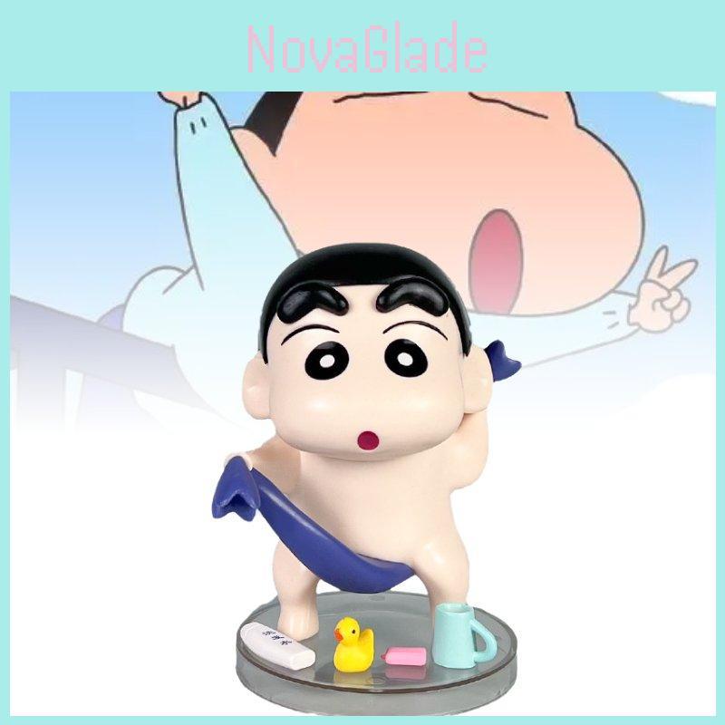 Adorable Crayon Shin-chan Pvc Figure Bathroom Theme Collectible Doll 13cm Height