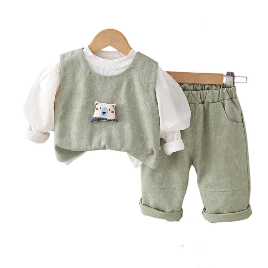 Kids Casual Long-Sleeve Set, Comfortable Daily Wear Outfits