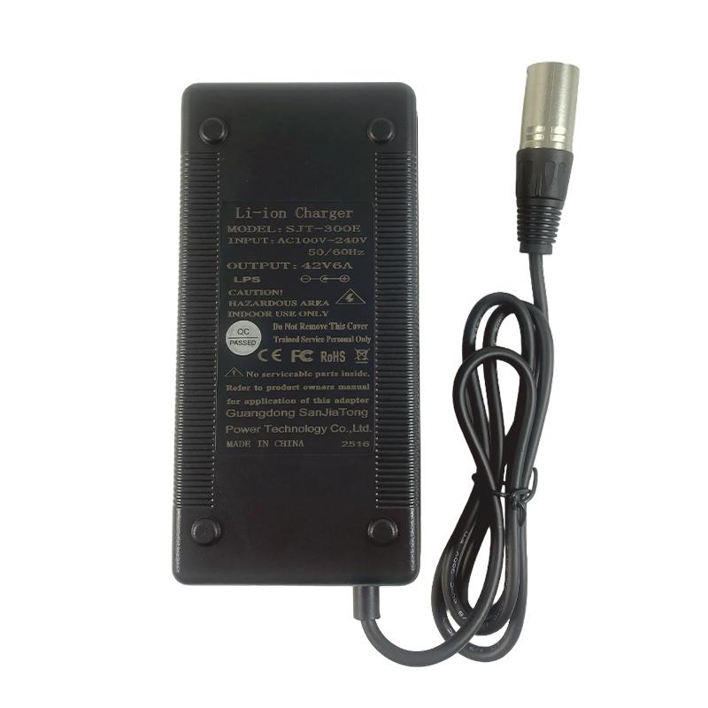 36V 6A Battery Charger 42V GX16 IEC XT60,XT90 Lithium Li-ion Li-poly Fast Charger 10S 36 Volt