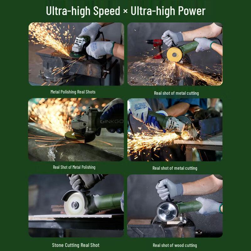 Jinkewoo G1008T 1300W Variable Speed Angle Grinder CN plug (adapter included)