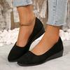 Spring New Pointed Women's Shoes Large Size Shallow Mouth Bevel Heel Single Shoes Women's Doudou Shoes Sports and Leisure Shoes Women