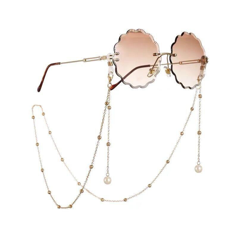 

Fashion Metal Eyeglass Chain Necklace Eyewear Holder Accessory Lightweight Durable Suitable for Various Glasses and Sunglasses One Size
