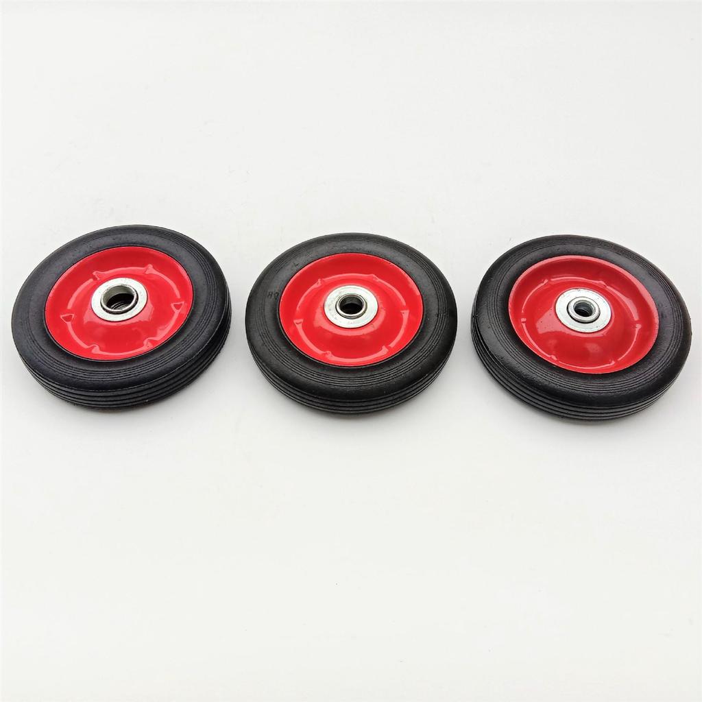 6-Inch Rubber Swivel Caster Wheel with Iron Core for Luggage Cart