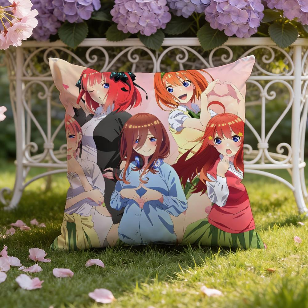 Cute The Q-Quintessential Q-Quintuplets Cushion Cover Home & Car Dual-Scene Pillow Cover: Reversible for Premium Comfort