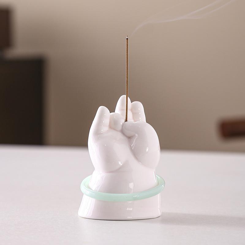 Ceramic Small Fat Bergamot Incense Plug Incense Seat Creative Household Indoor Tea Ceremony Tea Pet Incense Burner Incense