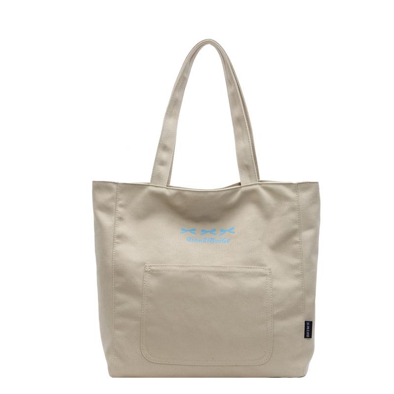 Einfache und geräumige Umhängetasche 2025 neue literarische und vielseitige Tragetasche für Studenten