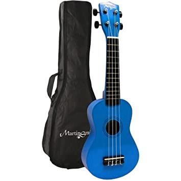 Martin smith du ukulélé avec bleu ukulélé sac
