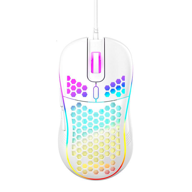 Ergonomic RGB Wired Lightweight Gaming Mouse with Hollow Design