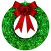Christmas Doorplate Decor Large Bow LED Warm Light Front Door Hanging Festival Celebration Scene Layout for Wedding Stage Office