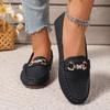 Comfortable Casual Versatile Women'S Flat Round-Toe Small Single Shoes Casual Loafers, Women Shoes
