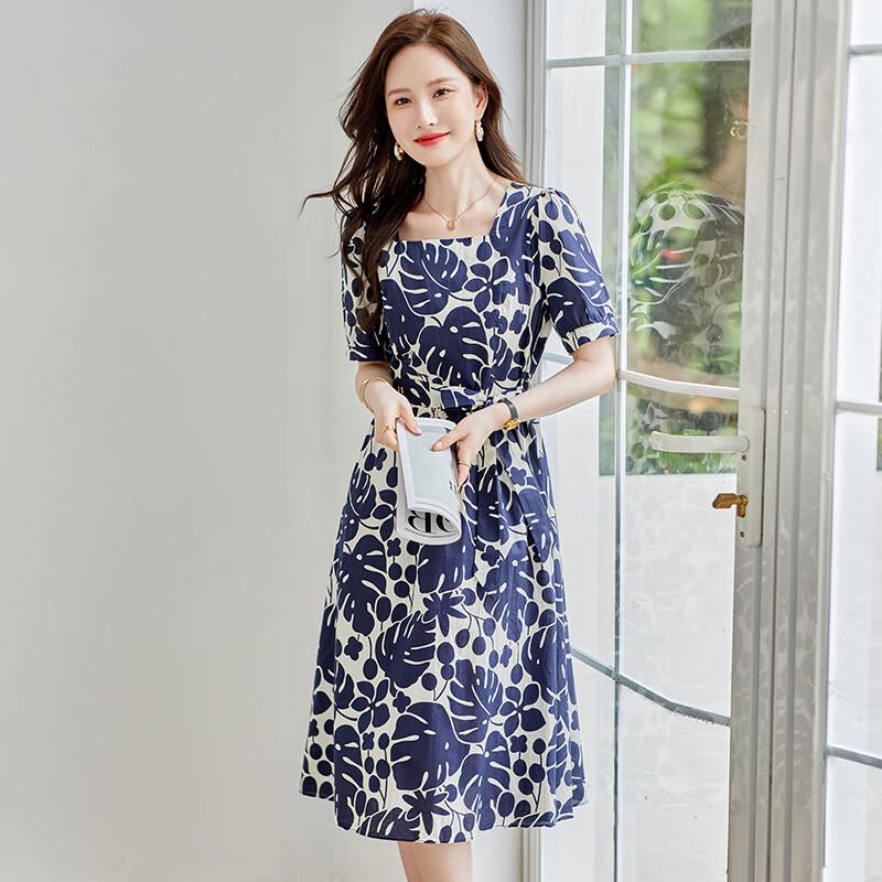Kebeier 2025 Summer Floral A-Line Midi Dress