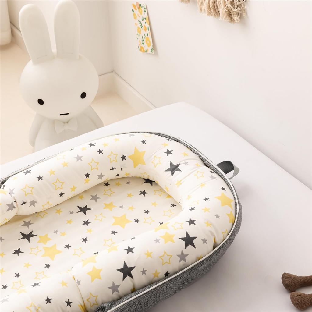 Lukaedy Portable Crib for Compact Folding Baby Gift Bed-in-Bed Newborns, Foldable, Co-sleeping Crib, Portable, Breathable, Washable, Bed,