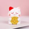 Cute Cat and Little Lucky Pig Figurines, Couple Resin Ornaments, Desktop Decorations, Girls' Gifts
