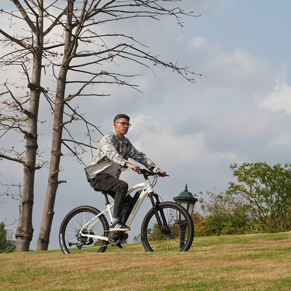 CYCLEFORT L5 250W Mid-Drive Electric Mountain Bike – 36V Samsung Battery, 9-Speed Shimano, 100km Range