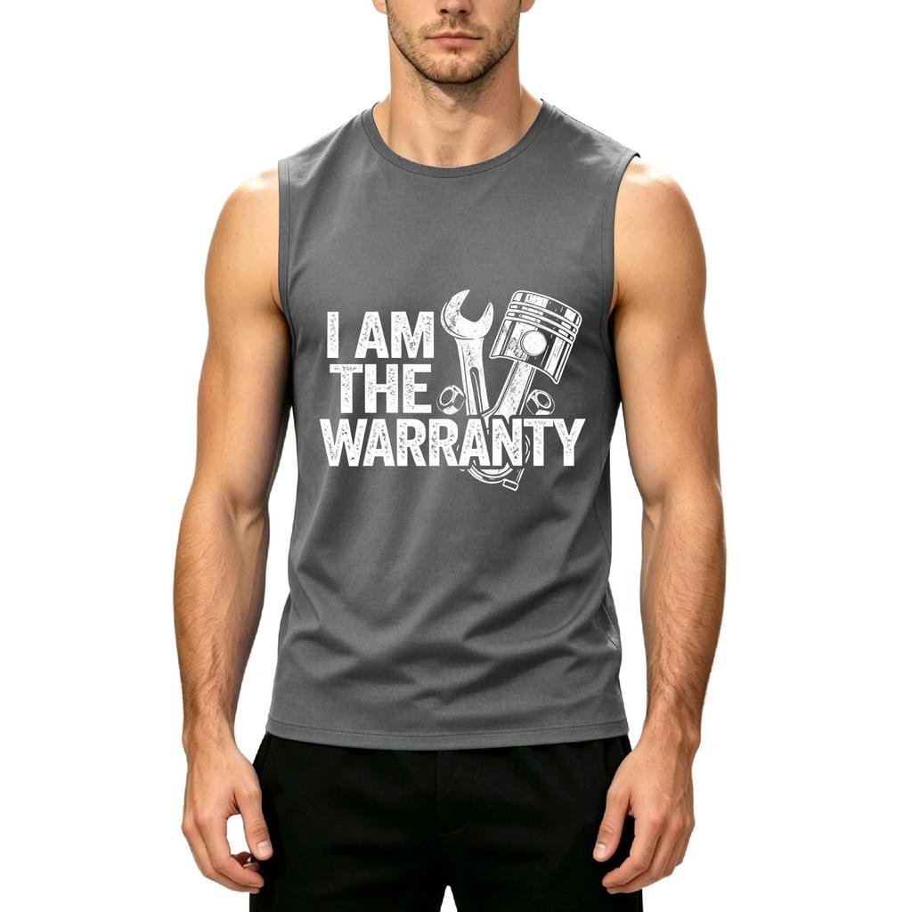Men Sleeveless Tank Top Casual Muscle Shirt Workwear Printed Graphic Tee Lightweight Summer Fitness Apparel